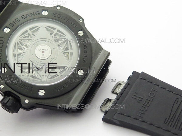 Big Bang Sang Bleu DLC Ti WWF 1:1 Best Edition Black Skeletonal Dial On Black Gummy Strap Asian HB1213 V2 - Image 20