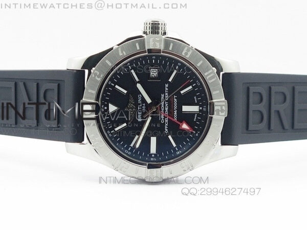 Avenger GMT SS Black Sticks Marker Dial on Rubber strap A2836 - Image 3