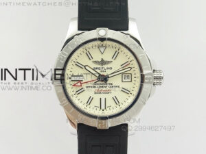 Avenger GMT SS White Sticks Marker Dial on Rubber strap A2836