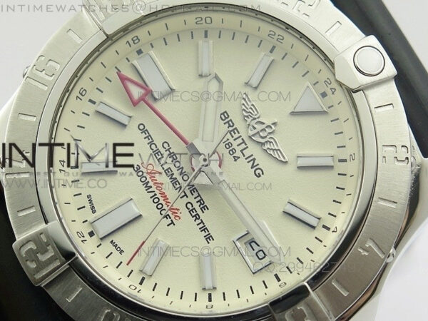 Avenger GMT SS White Sticks Marker Dial on Rubber strap A2836 - Image 5
