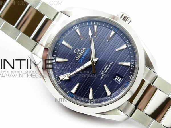 Aqua Terra 150M Master Chronometers VSF 1:1 Best Edition Deep Blue Dial Silver Hand on SS Bracelet A8900 Super Clone - Image 3
