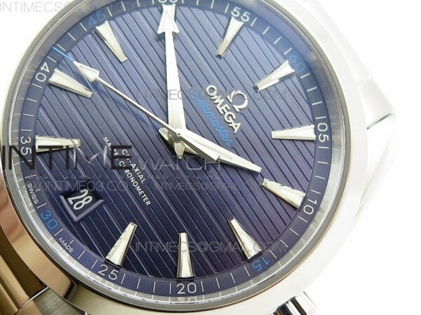 Aqua Terra 150M Master Chronometers VSF 1:1 Best Edition Deep Blue Dial Silver Hand on SS Bracelet A8900 Super Clone - Image 7