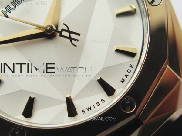 Classic Fusion Orlinski RG B50F 1:1 Best Edition White Faceted Dial on White Rubber Strap A2892 - Image 5