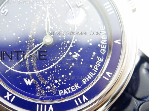 6104P Moon SS Blue Dial on Blue Leather Strap A240 V2 - Image 5