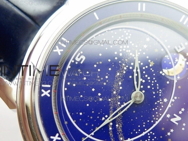 6104P Moon SS Blue Dial on Blue Leather Strap A240 V2 - Image 6