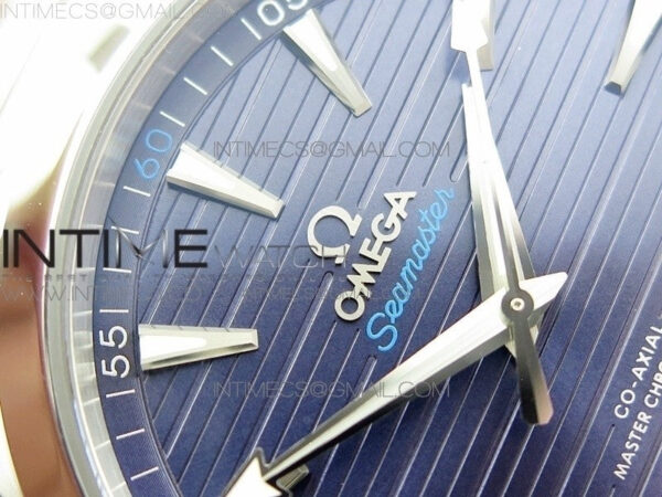Aqua Terra 150M Master Chronometers VSF 1:1 Best Edition Deep Blue Dial Silver Hand on SS Bracelet A8900 Super Clone - Image 13