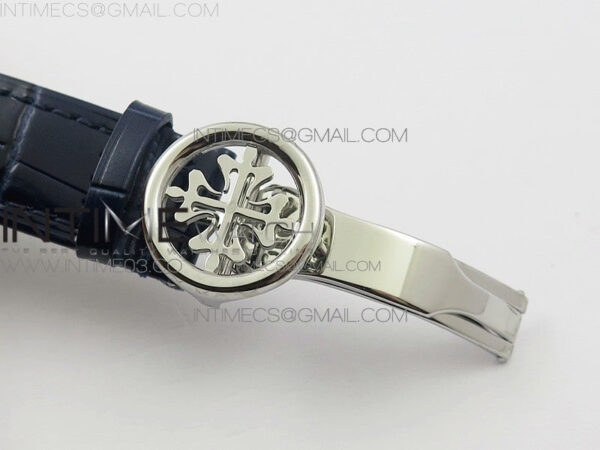 6104P Moon SS Blue Dial on Blue Leather Strap A240 V2 - Image 9