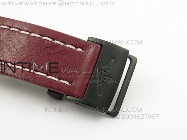 Avenger GMT DLC Black Stick Marker Textured Dial Black Inner bezel on Leather strap A2836 - Image 9