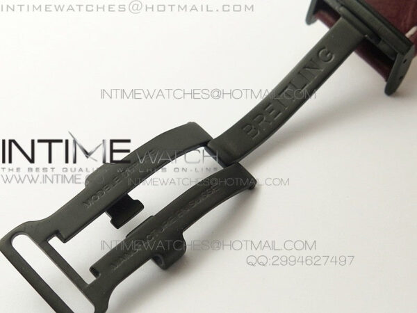 Avenger GMT DLC Black Stick Marker Textured Dial Black Inner bezel on Leather strap A2836 - Image 10