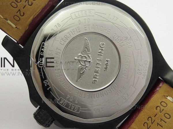Avenger GMT DLC Black Stick Marker Textured Dial Black Inner bezel on Leather strap A2836 - Image 12