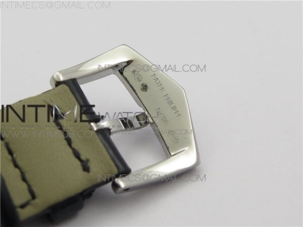 Calatrava Azulejos SS 5089G-62 FL Enamel Dial on Black Leather Strap - Image 15