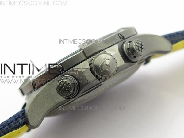 Avenger Bandit V13317 Titanium DLC B50 Best Edition Blue Dial Numbers Makers on Blue Nylon strap A7750 - Image 9