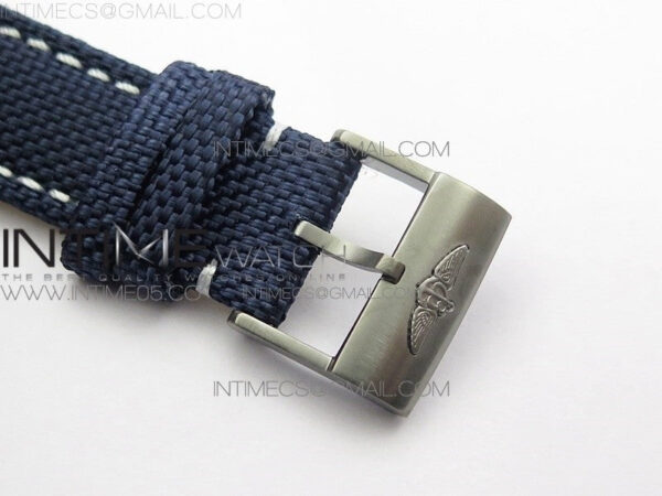 Avenger Bandit V13317 Titanium DLC B50 Best Edition Blue Dial Numbers Makers on Blue Nylon strap A7750 - Image 12