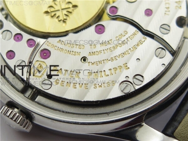Calatrava Azulejos SS 5089G-62 FL Enamel Dial on Black Leather Strap - Image 21