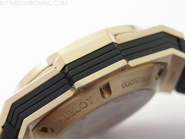 Big Bang Sang Bleu chrono RG B50 White Skeletonal Dial On Black Gummy Strap Asian 7750 - Image 12