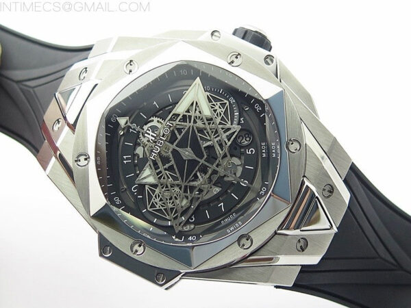 Classic Fusion 42mm DLC B50F Blue Dial On Blue Gummy Strap A2892 - Image 2