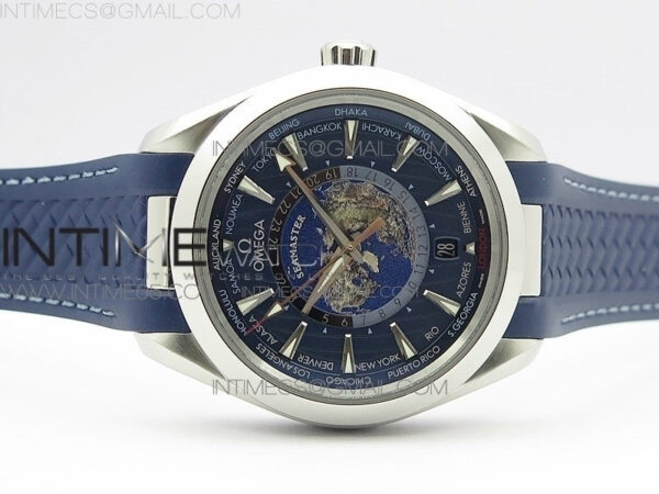 Aqua Terra 150M 43mm 24 VSF 1:1 Best Edition Blue Dial on Blue Rubber Strap A8938 Super Clone - Image 3