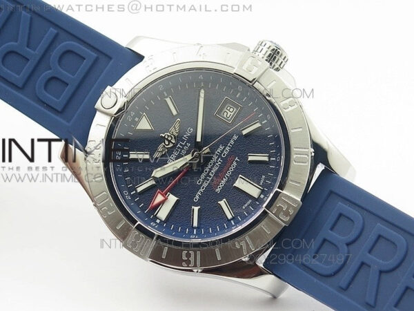 Avenger GMT SS Blue Sticks Marker Dial on Rubber strap A2836 - Image 3