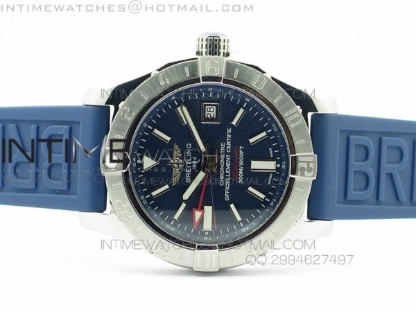 Avenger GMT SS Blue Sticks Marker Dial on Rubber strap A2836 - Image 4