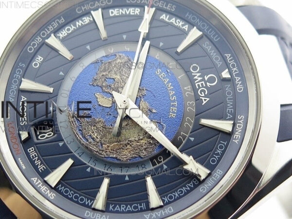 Aqua Terra 150M 43mm 24 VSF 1:1 Best Edition Blue Dial on Blue Rubber Strap A8938 Super Clone - Image 4