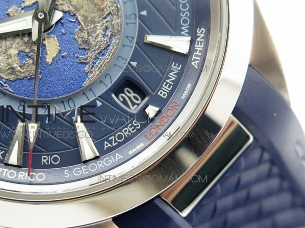 Aqua Terra 150M 43mm 24 VSF 1:1 Best Edition Blue Dial on Blue Rubber Strap A8938 Super Clone - Image 6