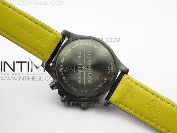 Avenger Bandit V13317 Titanium DLC B50 Best Edition Black Dial Numbers Makers on Black Nylon strap A7750 - Image 16