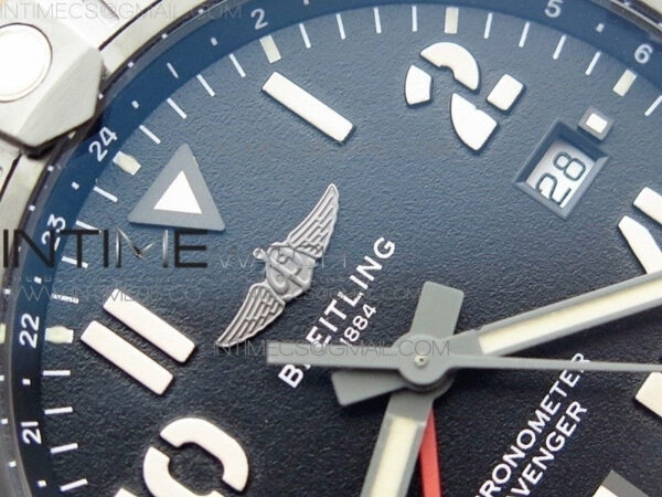 AVENGER V32395 Ti DLC 1:1 Best Edition Black Dial on Leather Strap A2824 - Image 9