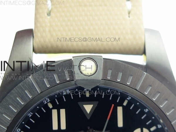 AVENGER V32395 Ti DLC 1:1 Best Edition Black Dial on Leather Strap A2824 - Image 10