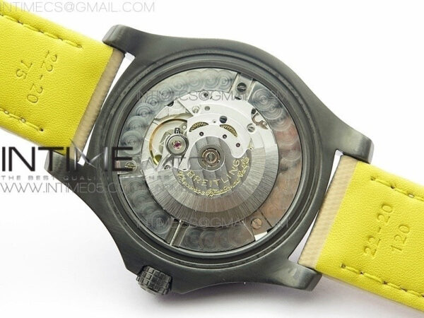 AVENGER V32395 Ti DLC 1:1 Best Edition Black Dial on Leather Strap A2824 - Image 21