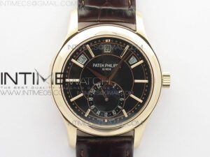Annual Calendar Complications 5205R RG GRF Best Edition Black dial on Brown leather strap A324