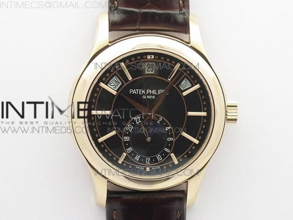 Annual Calendar Complications 5205R RG GRF Best Edition Black dial on Brown leather strap A324