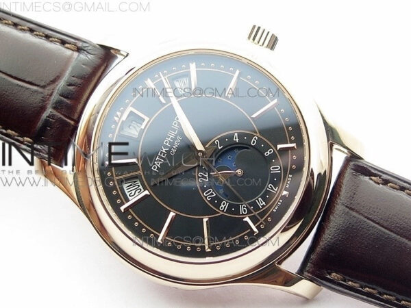 Annual Calendar Complications 5205R RG GRF Best Edition Black dial on Brown leather strap A324 - Image 2
