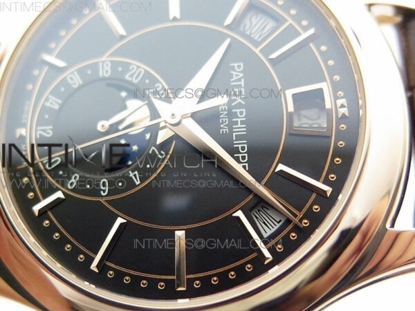 Annual Calendar Complications 5205R RG GRF Best Edition Black dial on Brown leather strap A324 - Image 4