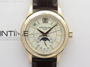 Annual Calendar Complications 5205R RG GRF Best Edition White dial on Brown leather strap A324