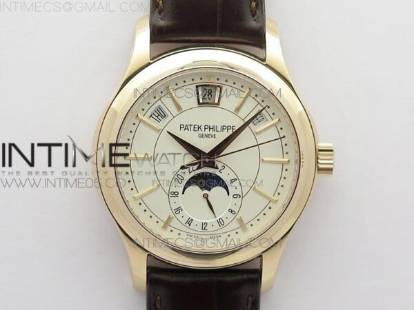 Annual Calendar Complications 5205R RG GRF Best Edition White dial on Brown leather strap A324