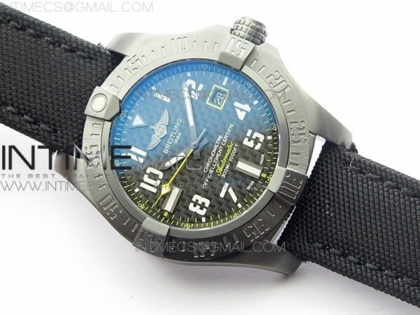 AVENGER Boutique Edition V17310 Ti DLC 1:1 Best Edition Black CF Dial on Nylon Strap A2824 - Image 2