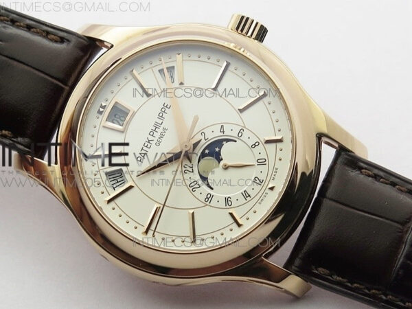 Annual Calendar Complications 5205R RG GRF Best Edition White dial on Brown leather strap A324 - Image 2