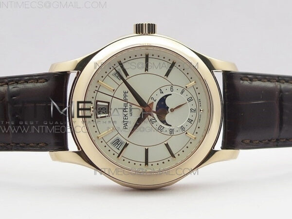 Annual Calendar Complications 5205R RG GRF Best Edition White dial on Brown leather strap A324 - Image 3