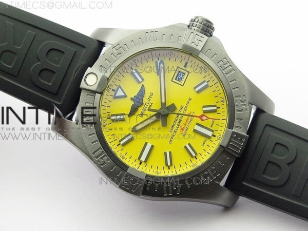 AVENGER Boutique Edition V17310 Ti DLC 1:1 Best Edition Yellow Dial on Rubber Strap A2824 - Image 2