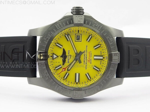 AVENGER Boutique Edition V17310 Ti DLC 1:1 Best Edition Yellow Dial on Rubber Strap A2824 - Image 3