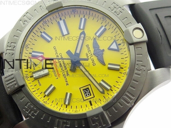 AVENGER Boutique Edition V17310 Ti DLC 1:1 Best Edition Yellow Dial on Rubber Strap A2824 - Image 4