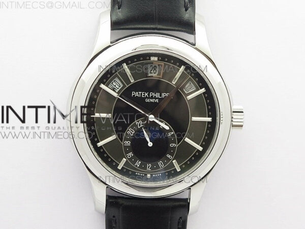 Annual Calendar Complications 5205R SS GRF Best Edition Black dial on Black leather strap A324