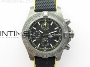 Avenger Bandit Titanium DLC B50 Best Edition Black Dial on Black/Yellow Gummy strap A7750