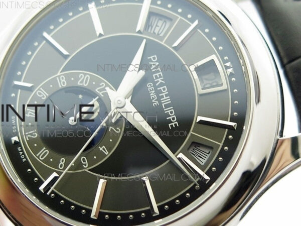 Annual Calendar Complications 5205R SS GRF Best Edition Black dial on Black leather strap A324 - Image 4