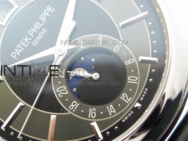 Annual Calendar Complications 5205R SS GRF Best Edition Black dial on Black leather strap A324 - Image 5