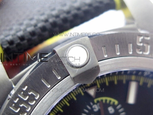 Avenger Bandit Titanium DLC B50 Best Edition Black Dial on Black/Yellow Gummy strap A7750 - Image 9