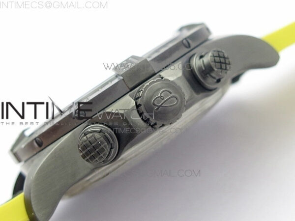 Avenger Bandit Titanium DLC B50 Best Edition Black Dial on Black/Yellow Gummy strap A7750 - Image 11
