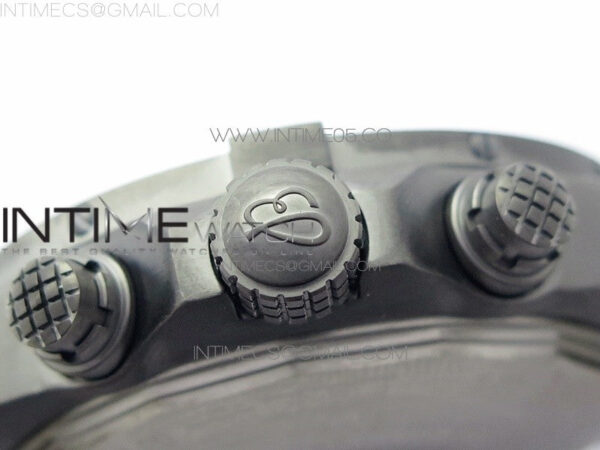 Avenger Bandit Titanium DLC B50 Best Edition Black Dial on Black/Yellow Gummy strap A7750 - Image 12