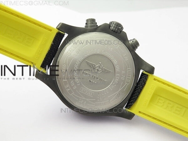 Avenger Bandit Titanium DLC B50 Best Edition Black Dial on Black/Yellow Gummy strap A7750 - Image 21