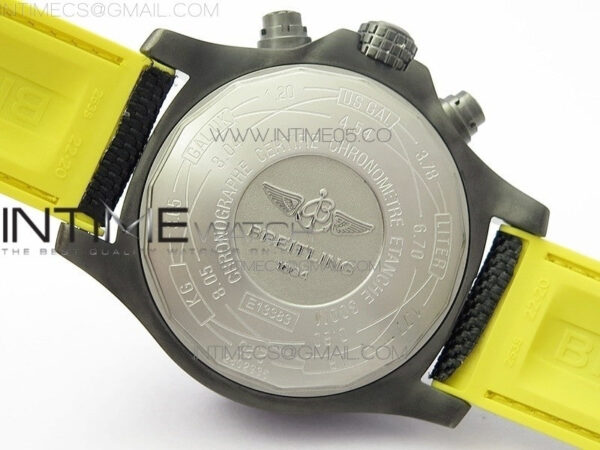 Avenger Bandit Titanium DLC B50 Best Edition Black Dial on Black/Yellow Gummy strap A7750 - Image 22